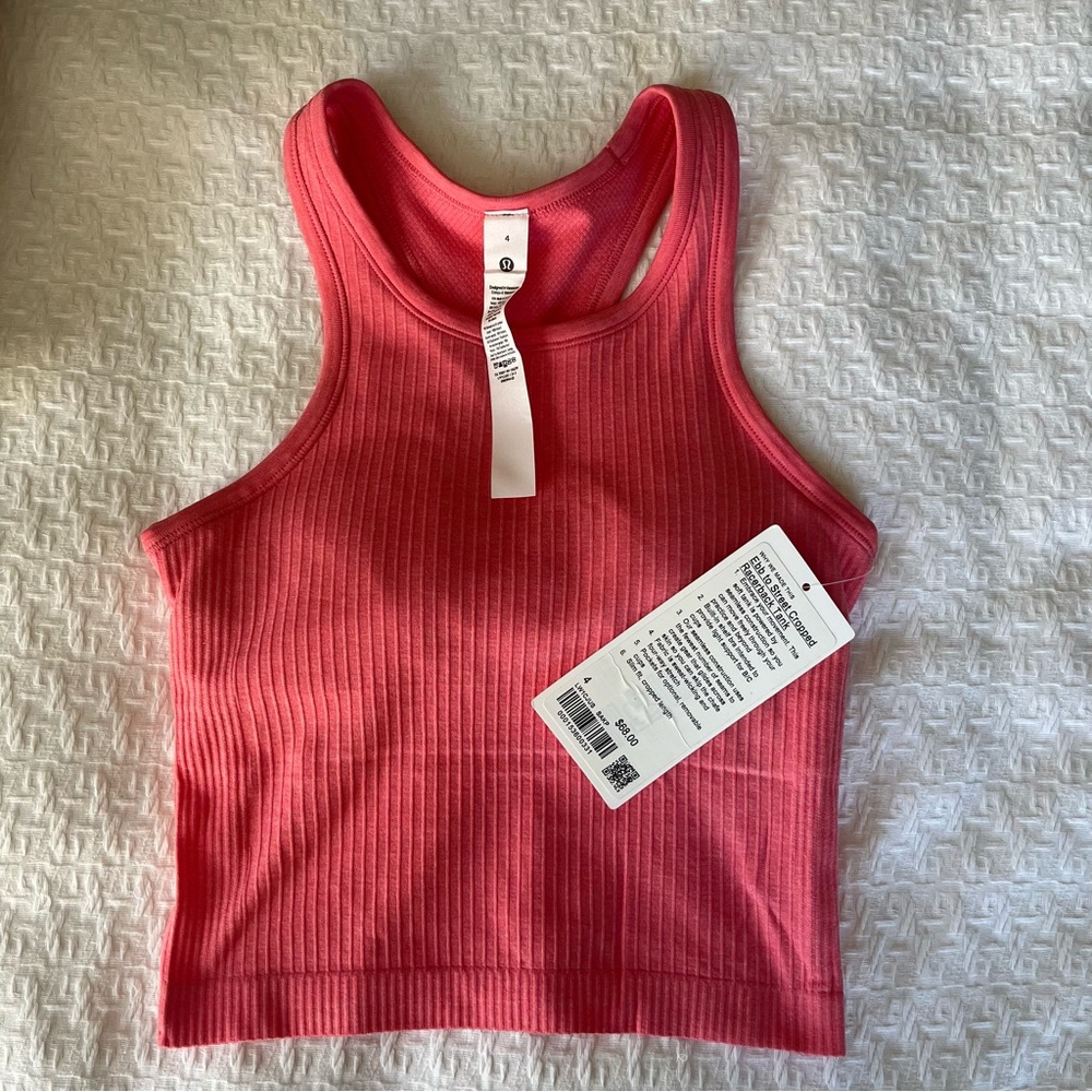 lululemon Ebb to Street Ribbed Crop Tank Tops (2) - Picture 5 of 9